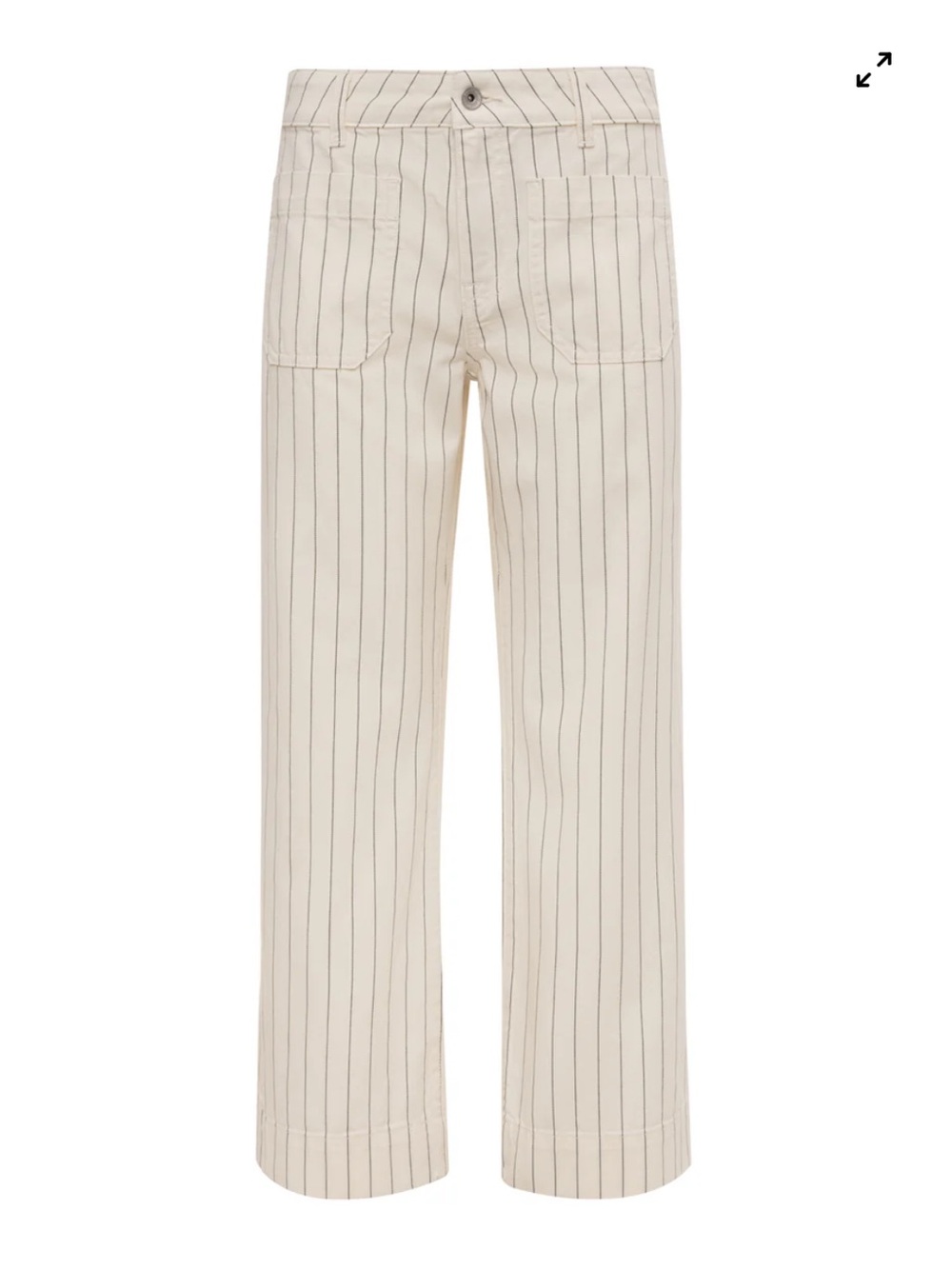 Sanctuary the Marine Jean Bleached White Wide Leg Pinstripe Pants Size 32